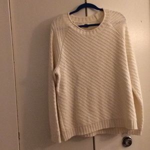 Old Navy cream colored knit sweater.